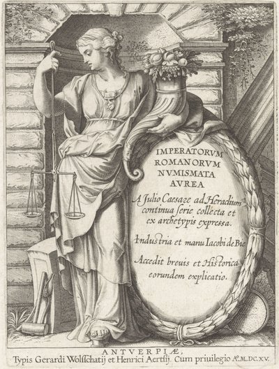 Frontispiece of the Imperatorum Romanorum Numismata Aurea a Julio Caesare Ad Heraclium Continua Serie Collecta by Jacob de Bie